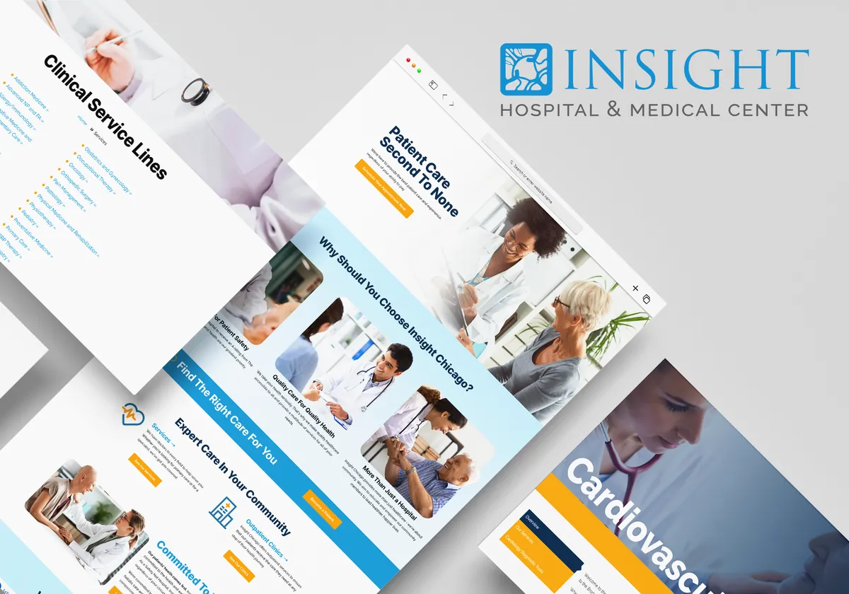 Insight Hospital and Medical Center website designed by DLP
